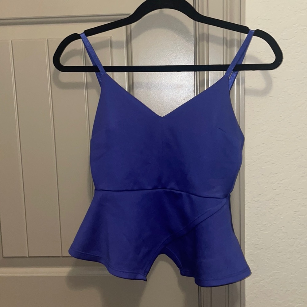 Guess Los Angeles Purple Peplum Top
